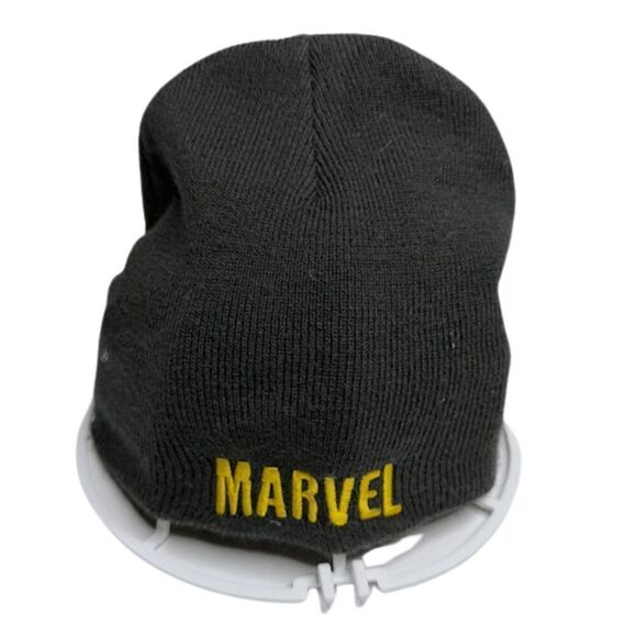 Marvel Men's Comics Skull Ball Cap Hat Beanie Black Fitted One Size - Picture 3 of 5